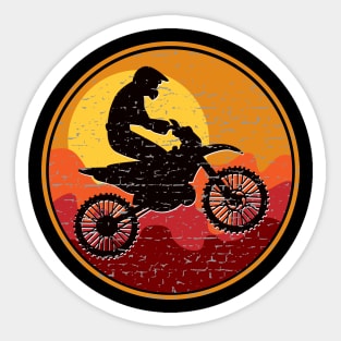 Vintage Dirt Bike Design Sticker